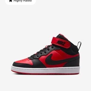 Nike Red and Black High-Top Sneakers